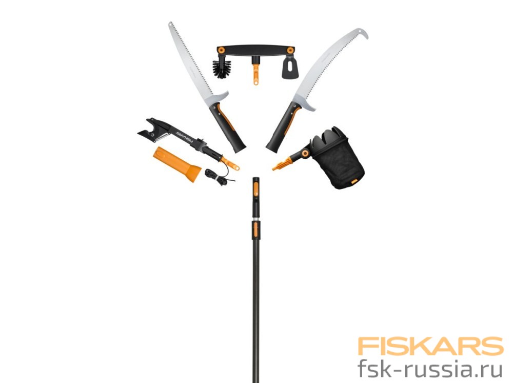 Черенок алюминиевый телескопический L 220-400см OneClick FISKARS