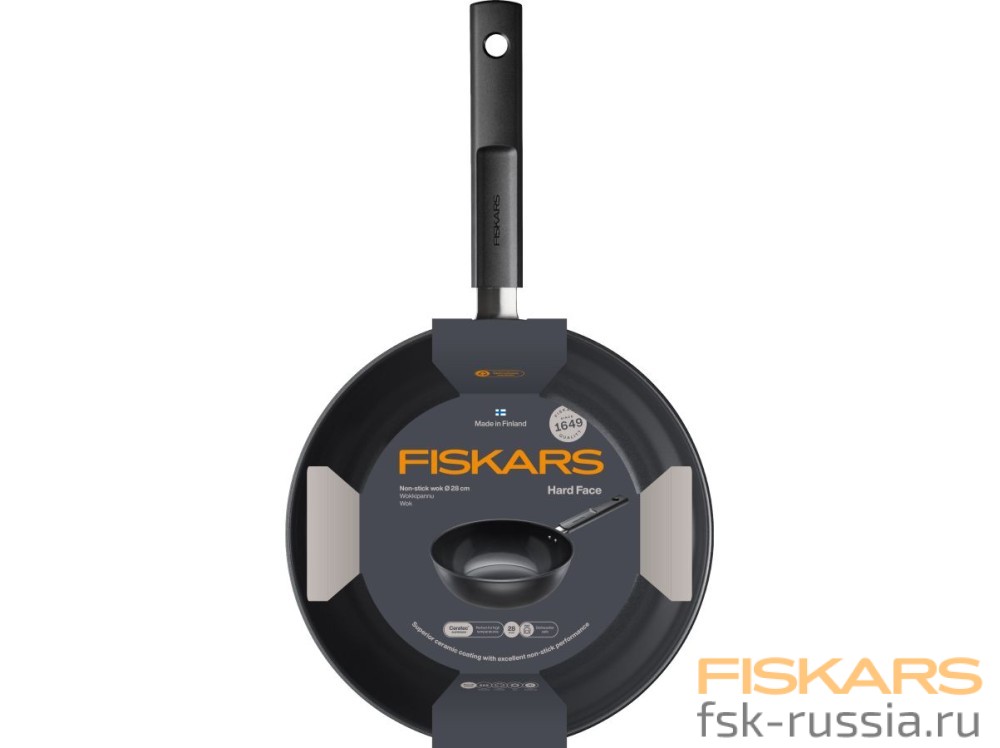 Сковорода-вок Fiskars Hard Face 28 см 4,5 л