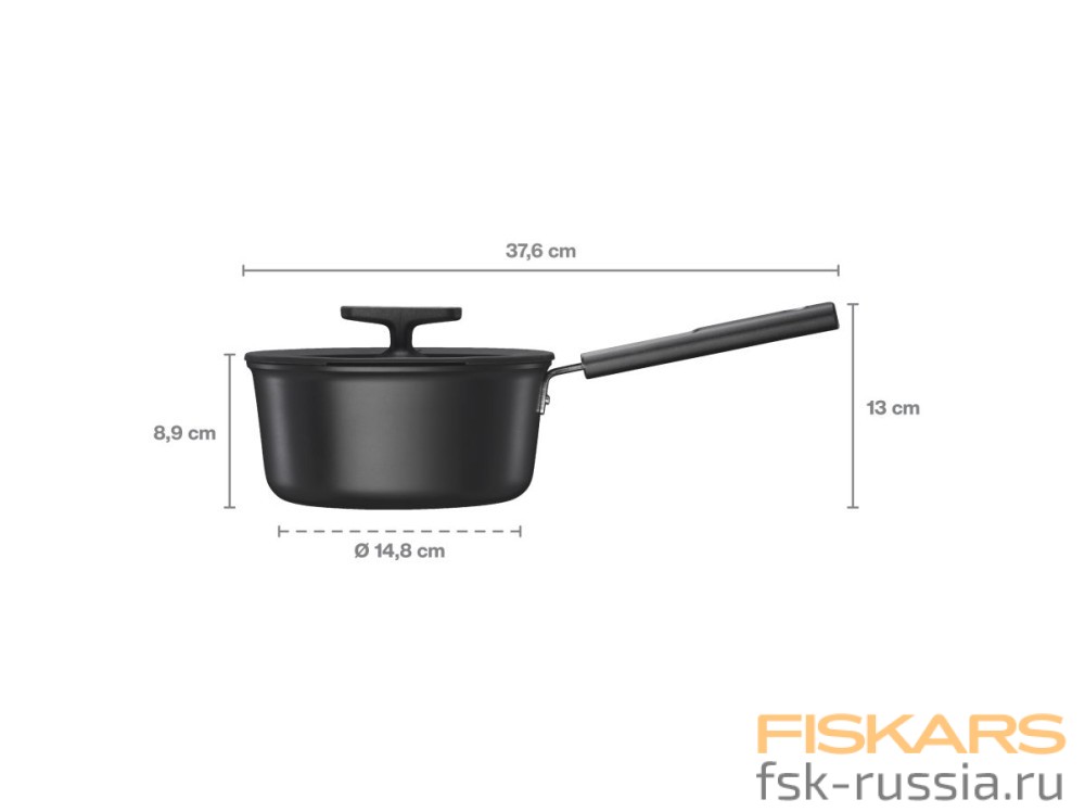 Соусник с крышкой Fiskars Hard Face 1,8 л