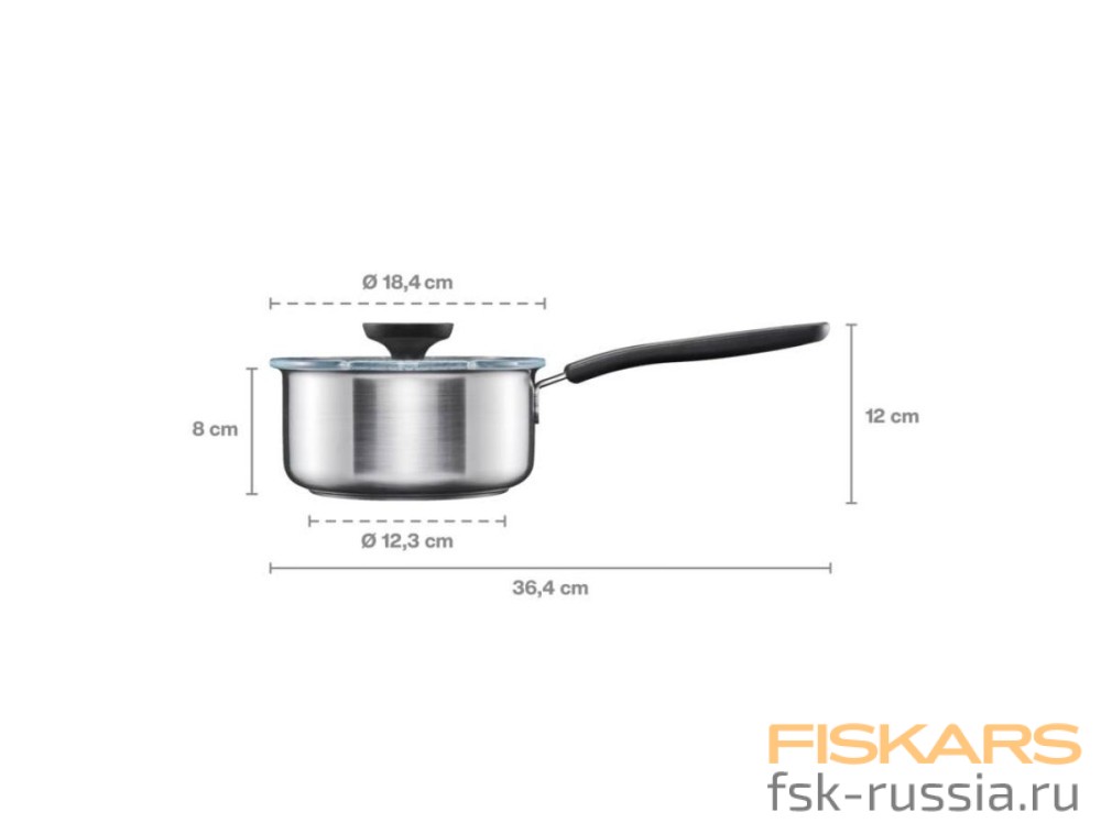 Соусник Fiskars Functional Form стальной 1,5 л с крышкой