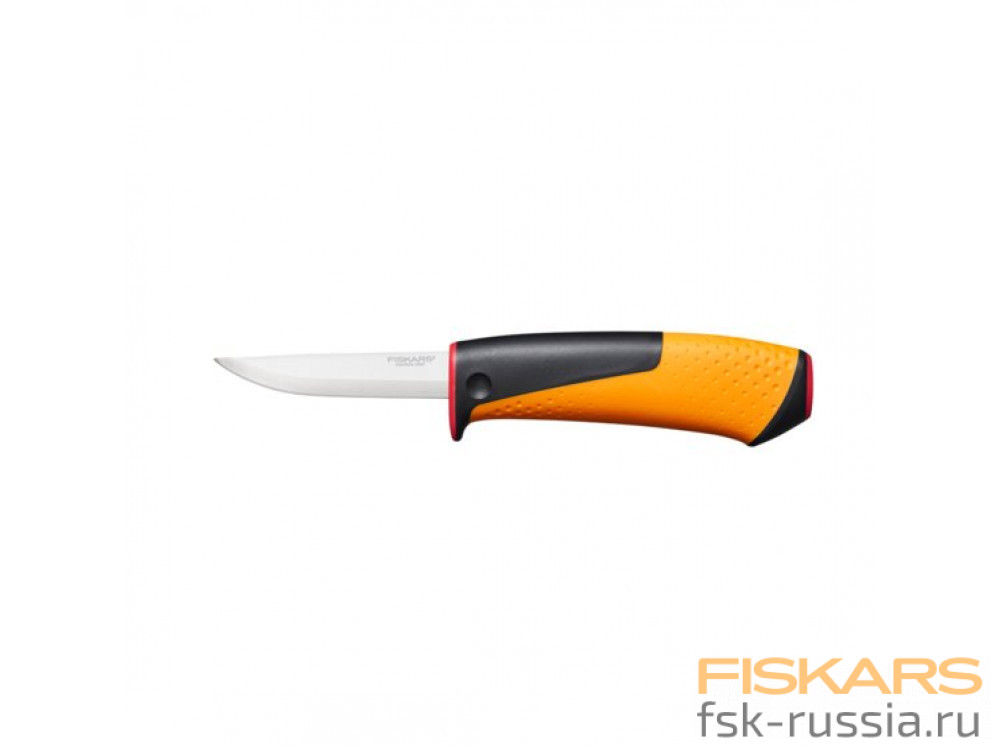 Нож строительный со встроенной точилкой Fiskars